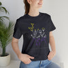 Nonbinary Pride Minimalist Floral Triangle T-Shirt