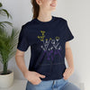 Nonbinary Pride Minimalist Floral Triangle T-Shirt